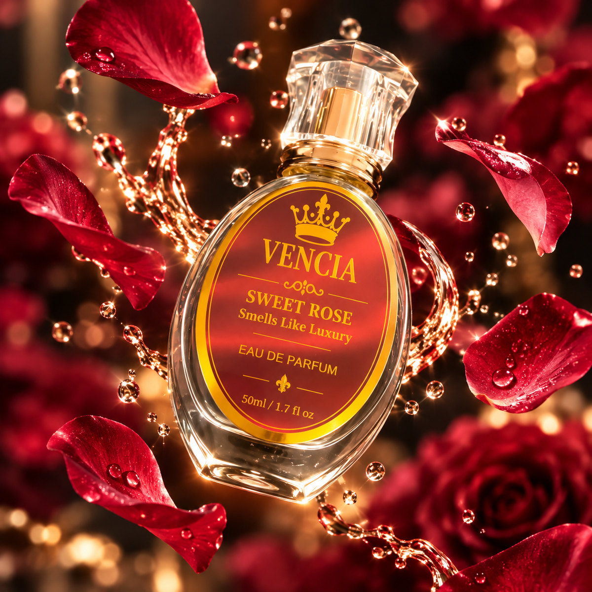 Vencia Sweet ROSE Eau de Parfum for women-50ml/1.7 fl oz.
