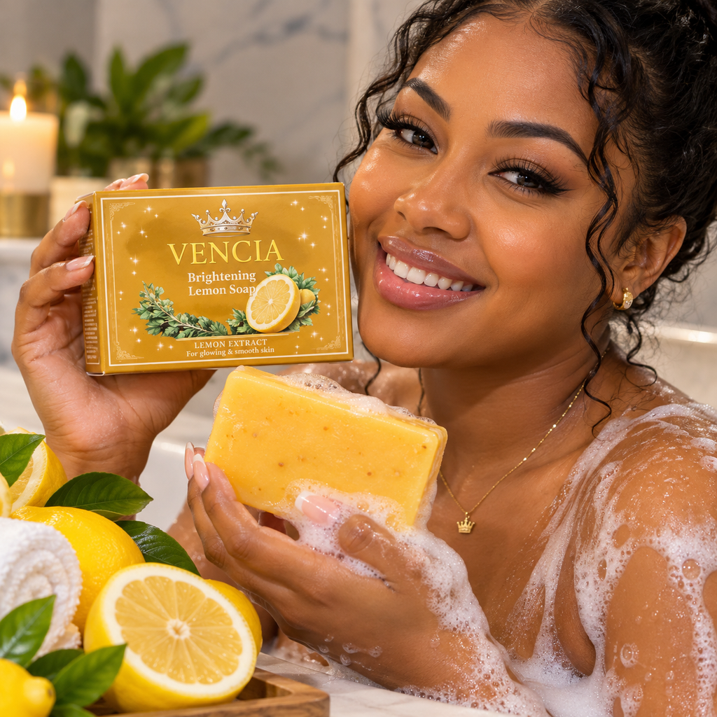 Vencia Brightening Lemon Soap Bar-Face & Body Cleansing,100g