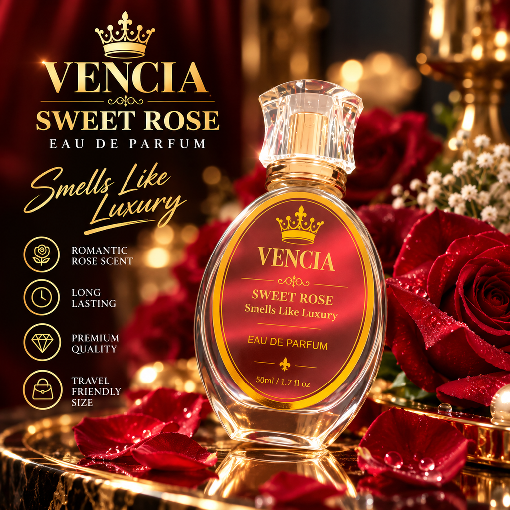 Vencia Sweet ROSE Eau de Parfum for women-50ml/1.7 fl oz.