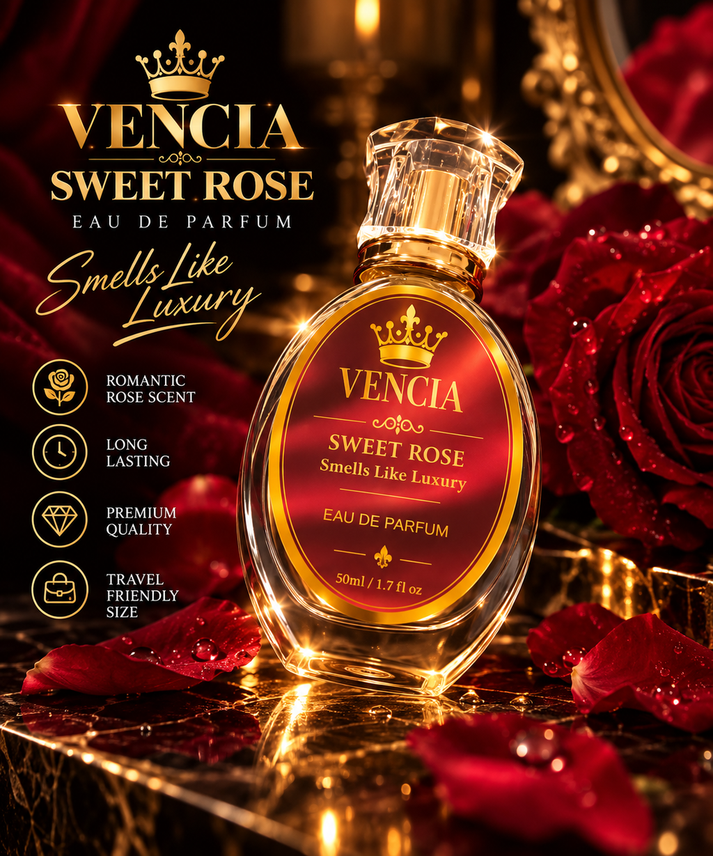 Vencia Sweet ROSE Eau de Parfum for women-50ml/1.7 fl oz.