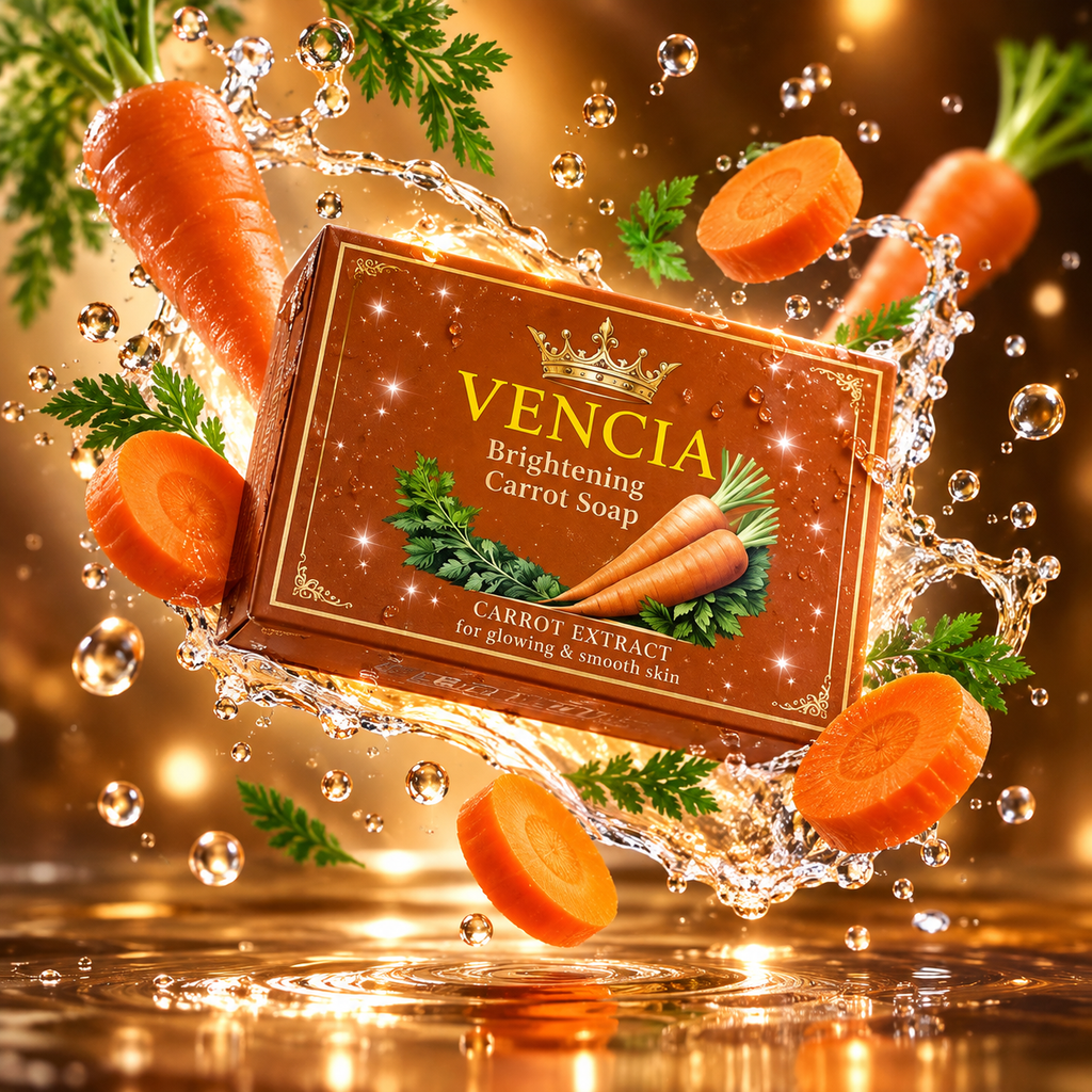 Vencia Brightening Carrot Soap Bar - Face & Body Cleansing,100g