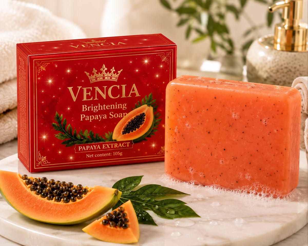 Vencia  Papaya Soap Bar -Face & Body Cleansing, 100g